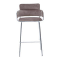 Tamzin Mink Velvet Bar Chair
