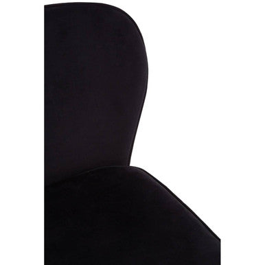 Tamzin Curved Black Chrome Dining Chair