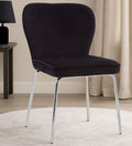Tamzin Curved Black Chrome Dining Chair