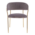 Tamzin Mink Channel Gold Dining Chair