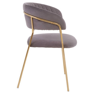 Tamzin Mink Channel Gold Dining Chair