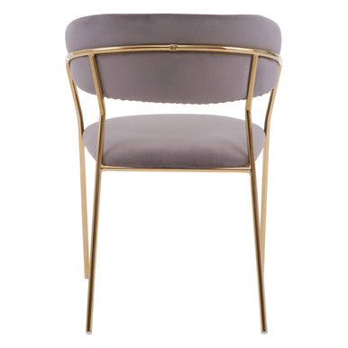 Tamzin Mink Channel Gold Dining Chair
