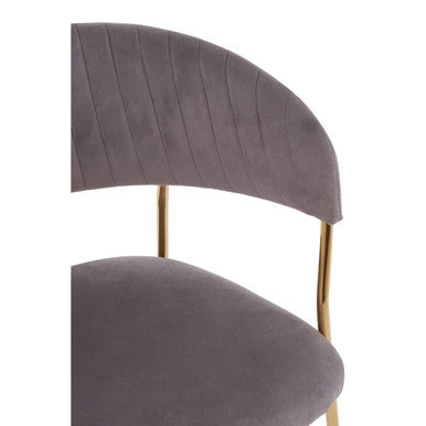 Tamzin Mink Channel Gold Dining Chair