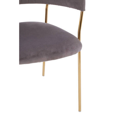 Tamzin Mink Channel Gold Dining Chair