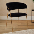 Tamzin Black Channel Gold Dining Chair
