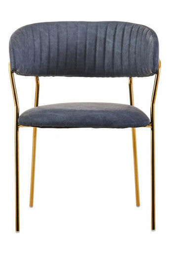 Tamzin Dark Grey Leather Dining Chair