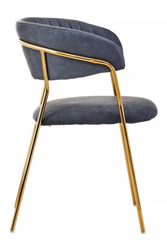 Tamzin Dark Grey Leather Dining Chair