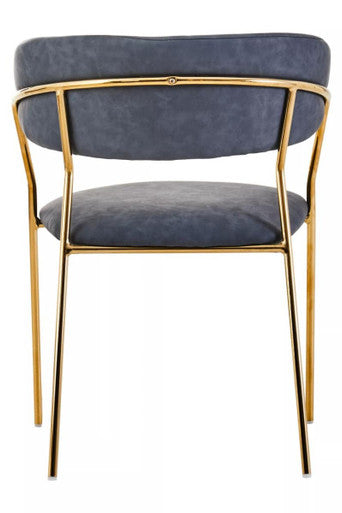 Tamzin Dark Grey Leather Dining Chair