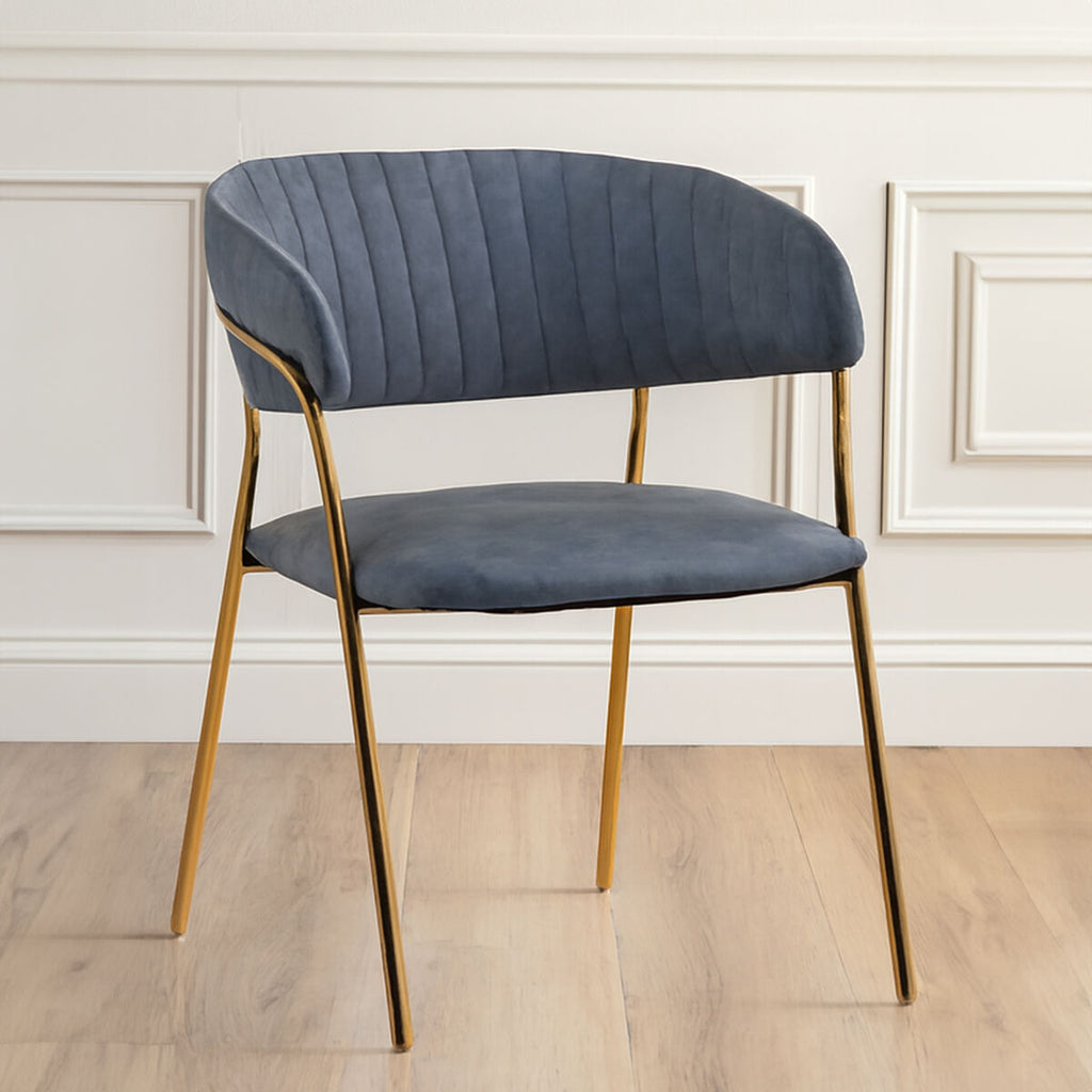 Tamzin Dark Grey Leather Dining Chair