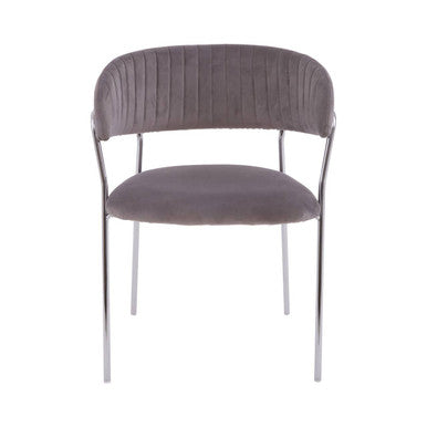 Tamzin Mink Channel Chrome Dining Chair