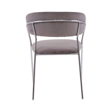 Tamzin Mink Channel Chrome Dining Chair
