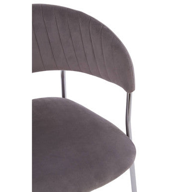 Tamzin Mink Channel Chrome Dining Chair