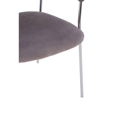 Tamzin Mink Channel Chrome Dining Chair