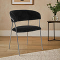 Tamzin Black Channel Chrome Dining Chair