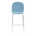Tamzin Blue Velvet Chrome Bar Chair