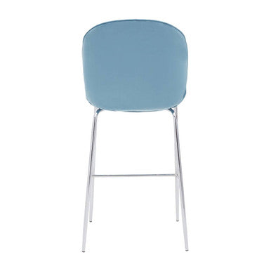 Tamzin Blue Velvet Chrome Bar Chair
