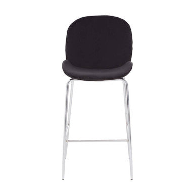 Tamzin Black Velvet Chrome Bar Chair