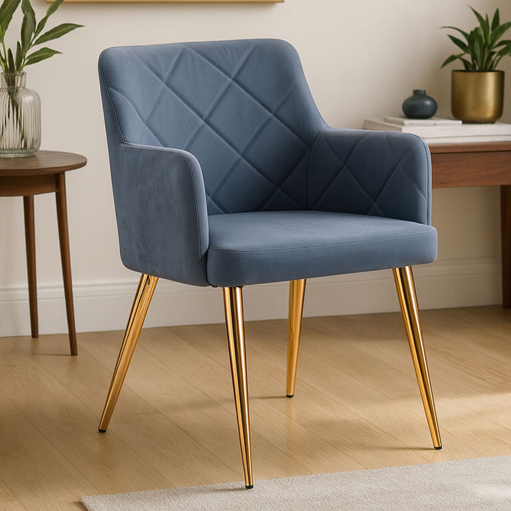 Tamzin Dark Grey Leaather Angular Dining Chair