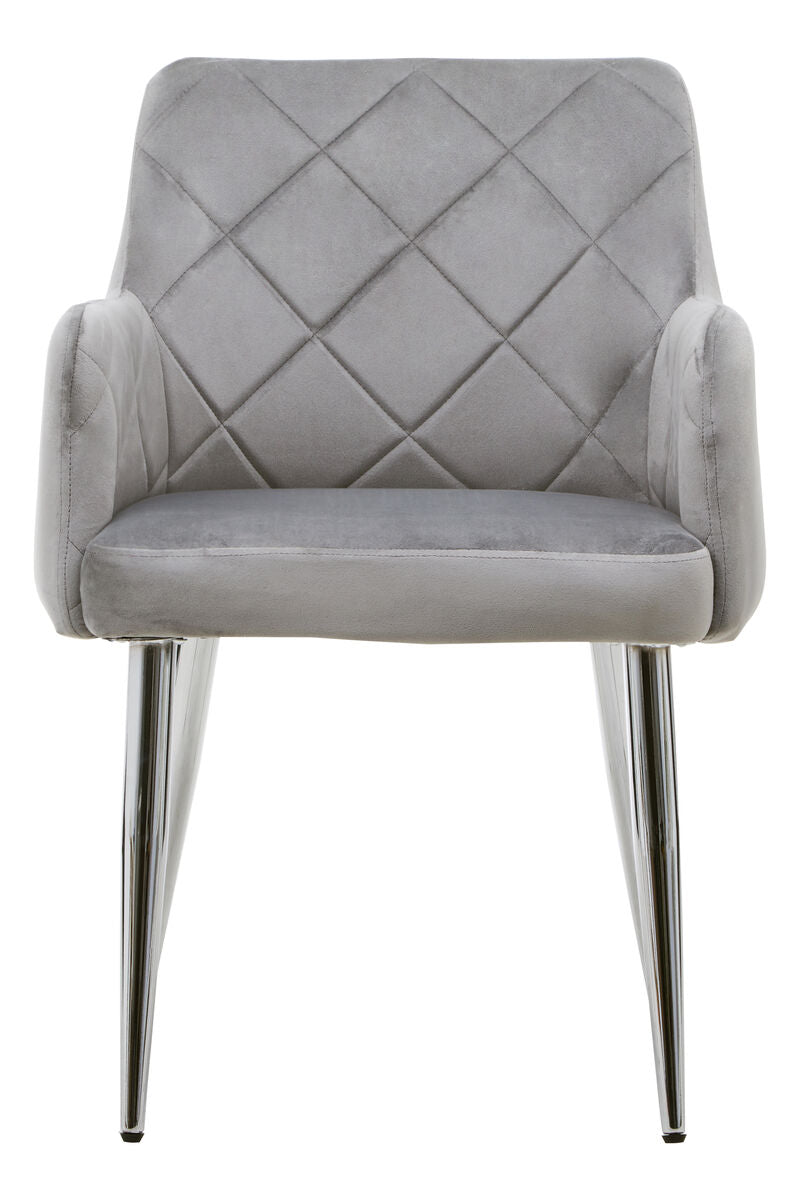 Tamzin Mink Velvet Splayed Dining Chair