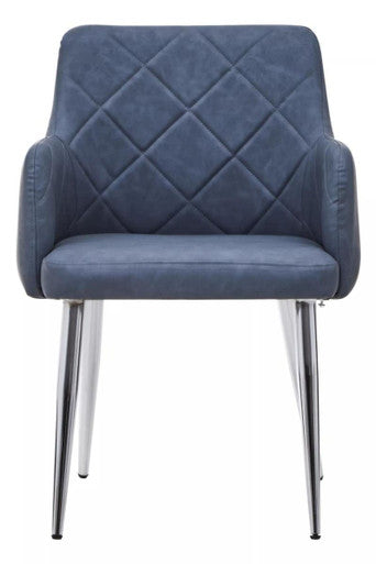 Tamzin Dark Grey & Chrome Dining Chair
