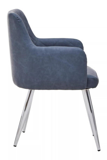 Tamzin Dark Grey & Chrome Dining Chair