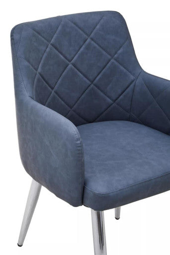 Tamzin Dark Grey & Chrome Dining Chair