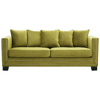 3 Seat Moss Velvet Sofa, Sofia