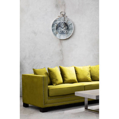 3 Seat Moss Velvet Sofa, Sofia