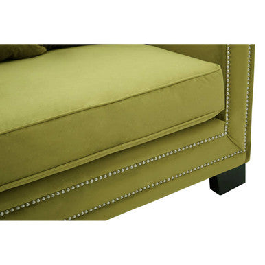 3 Seat Moss Velvet Sofa, Sofia