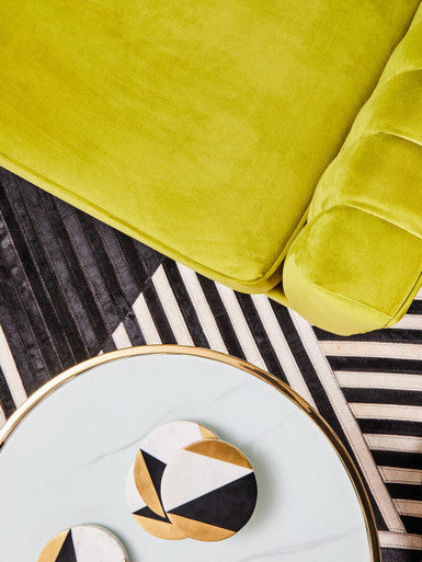 3 Seat Green Velvet Sofa, Brasa