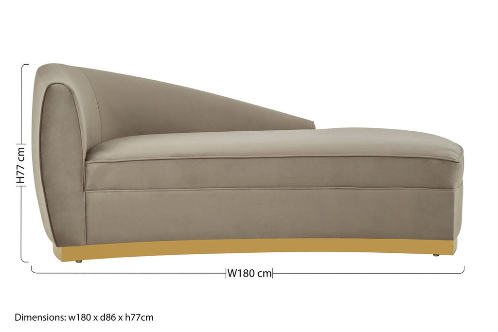 Batix Grey Left Arm Chaise Longue Sofa