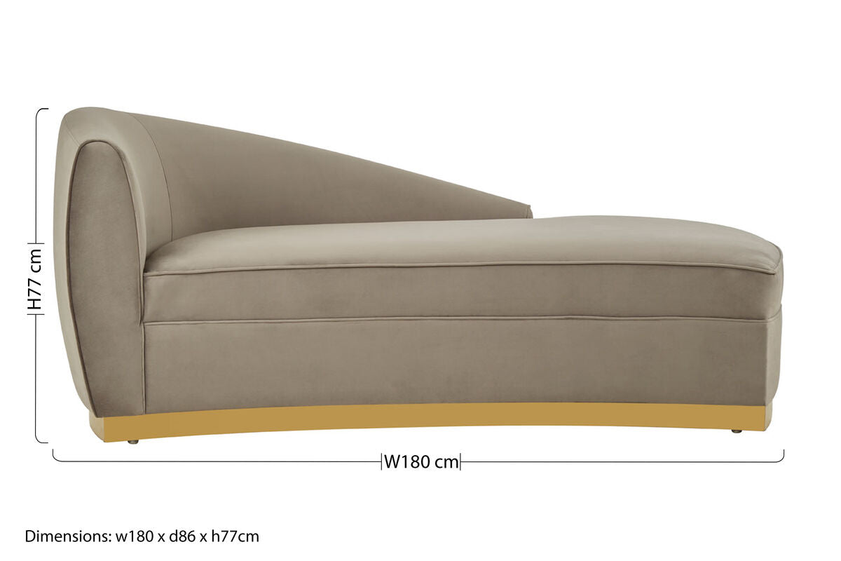 Batix Grey Left Arm Chaise Longue Sofa