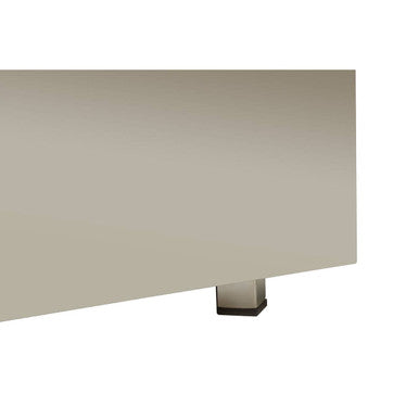 Black Tempered Glass Top Coffee Table With Silver Square Chrome Frame, Carlox