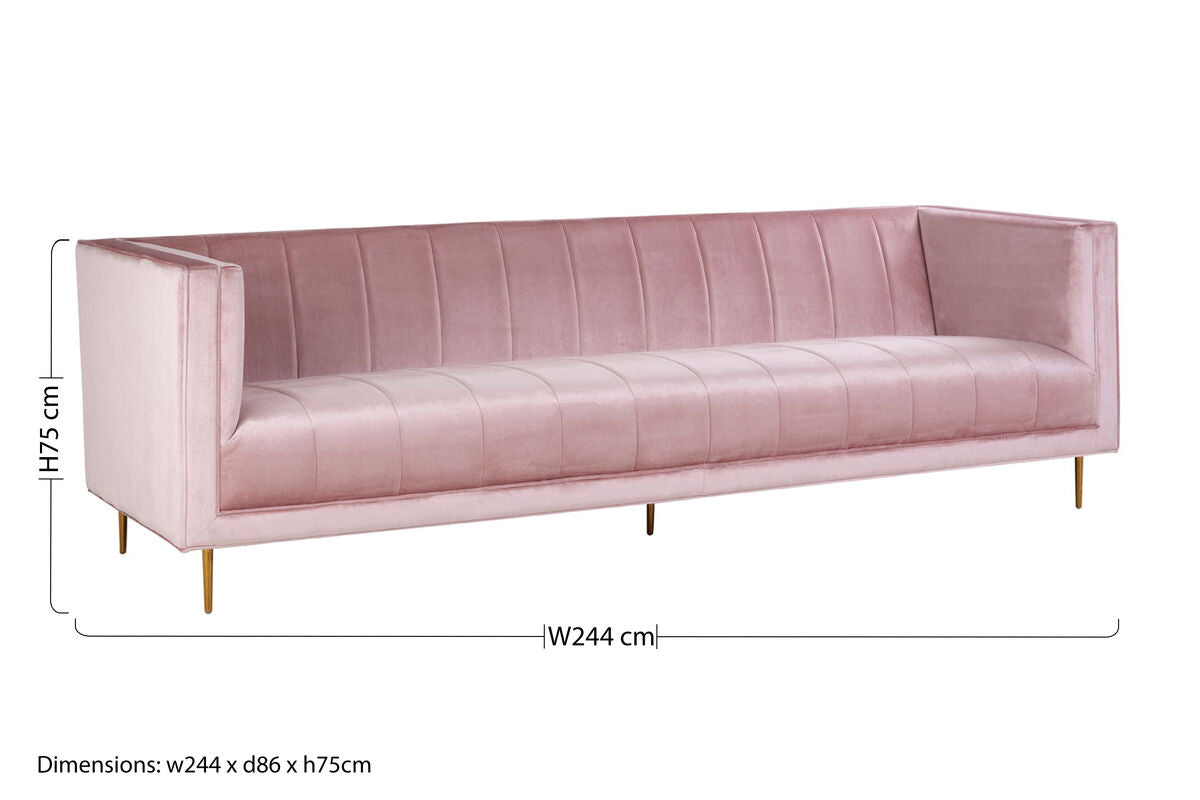 3 Seat Pink Sofa, Otylia