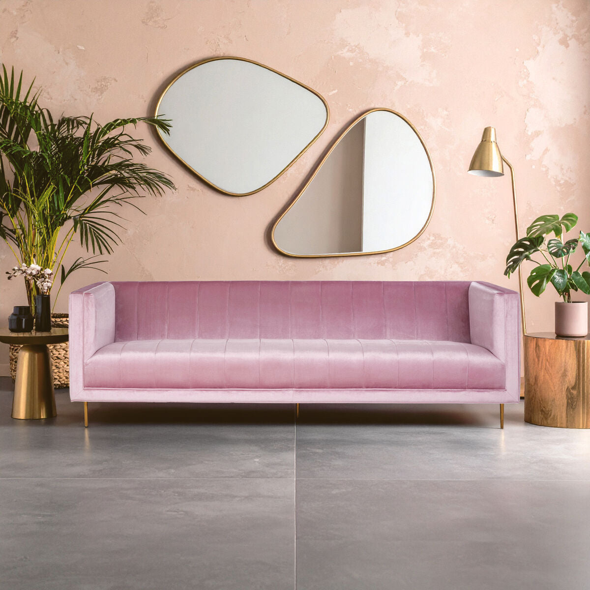 3 Seat Pink Sofa, Otylia