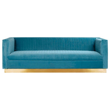 3 Seat Light Blue Sofa, Opal