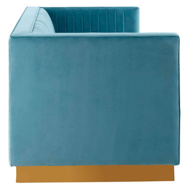 3 Seat Light Blue Sofa, Opal