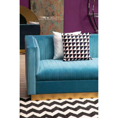 3 Seat Light Blue Sofa, Opal