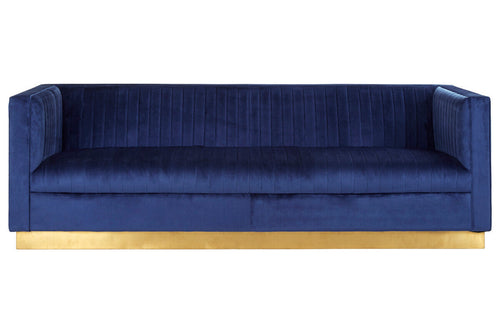 3 Seat Deep Blue Sofa, Opal