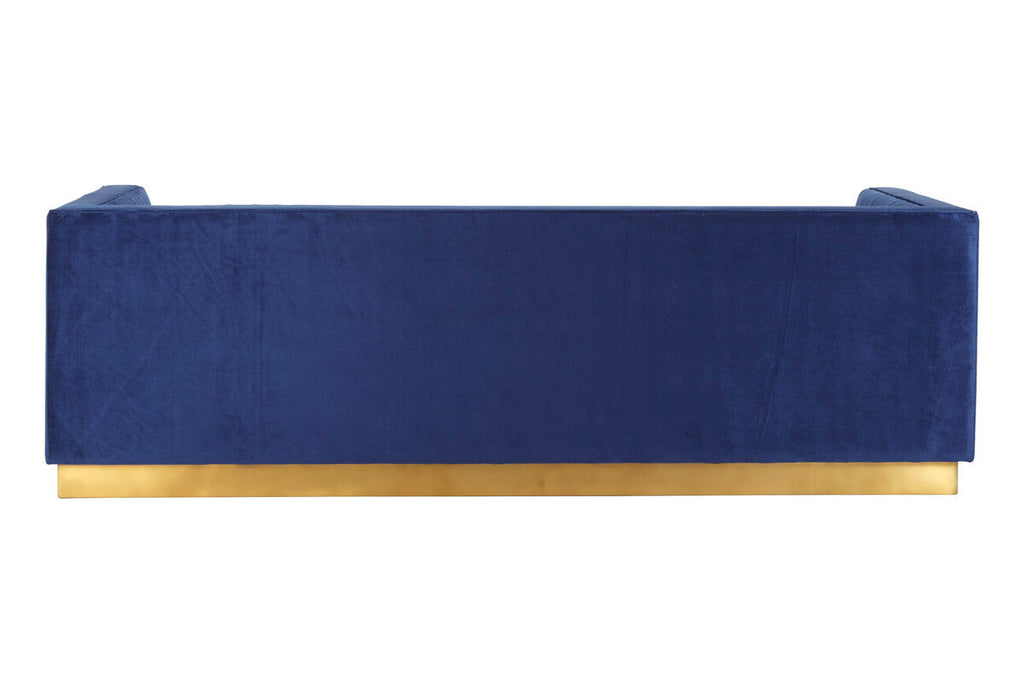 3 Seat Deep Blue Sofa, Opal