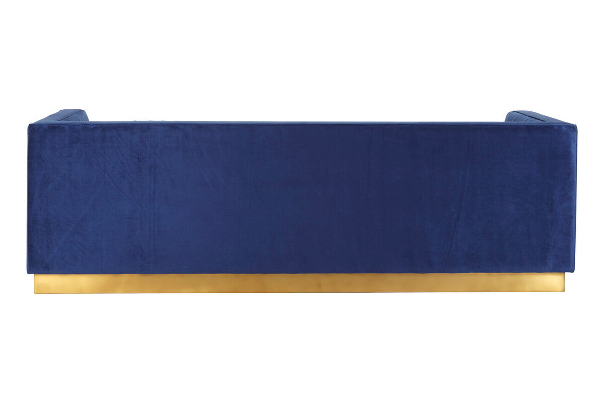 3 Seat Deep Blue Sofa, Opal