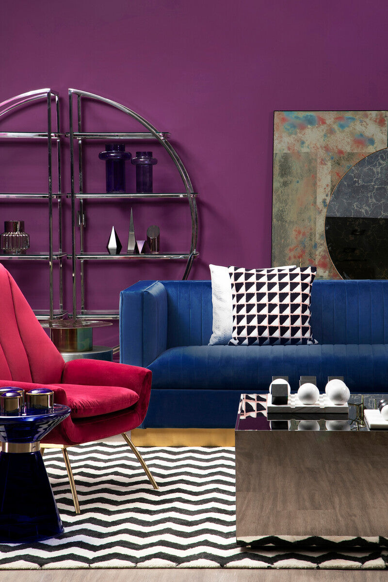 3 Seat Deep Blue Sofa, Opal