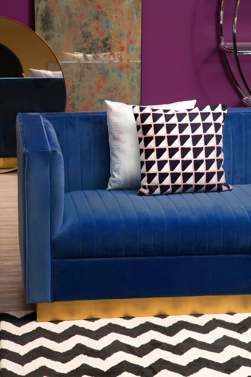 3 Seat Deep Blue Sofa, Opal