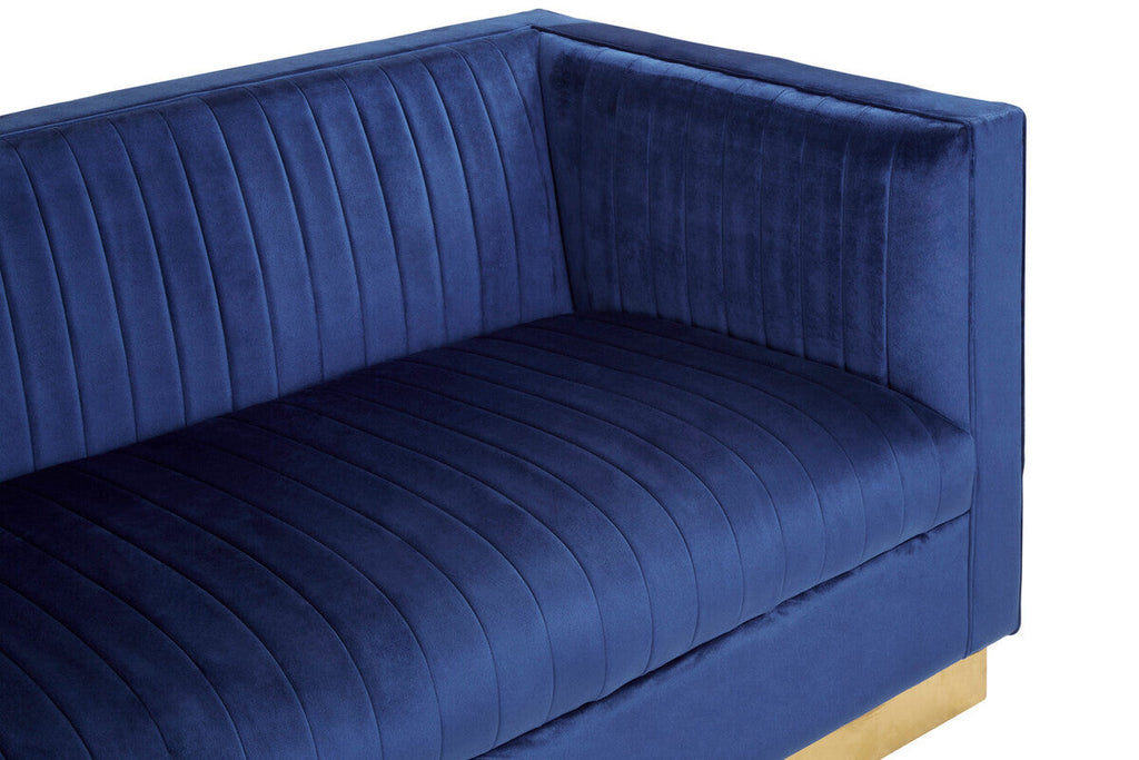 3 Seat Deep Blue Sofa, Opal