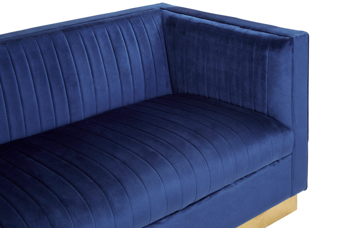 3 Seat Deep Blue Sofa, Opal