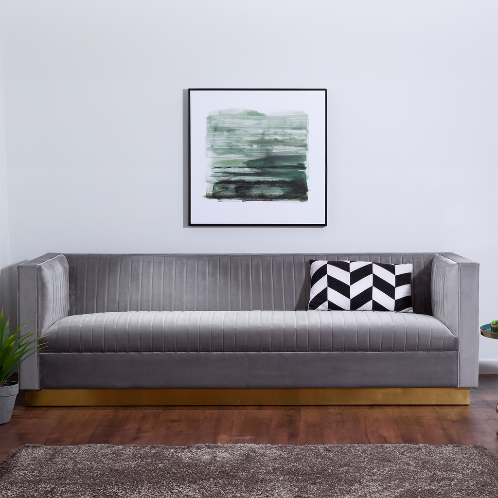 3 Seat Grey Sofa, Opal