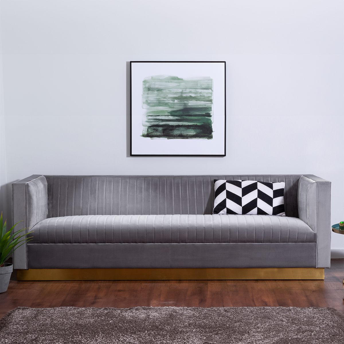 3 Seat Grey Sofa, Opal