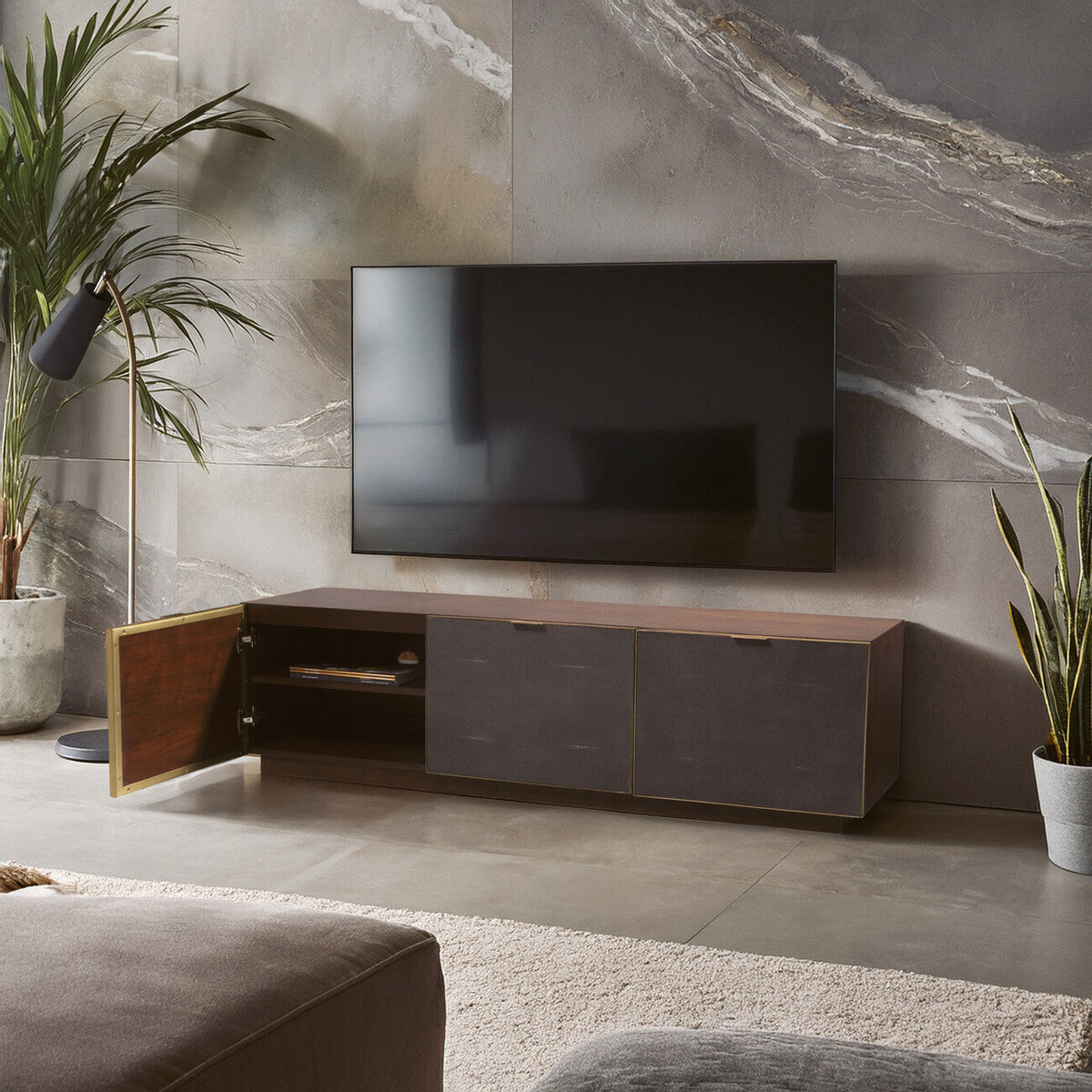 Kempton Walnut Media Unit
