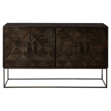 Saira Mango Wood Antique Brass Modern Sideboard