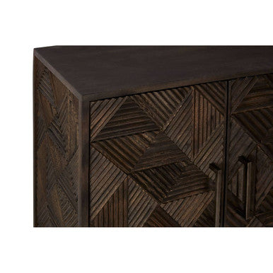 Saira Mango Wood Antique Brass Modern Sideboard